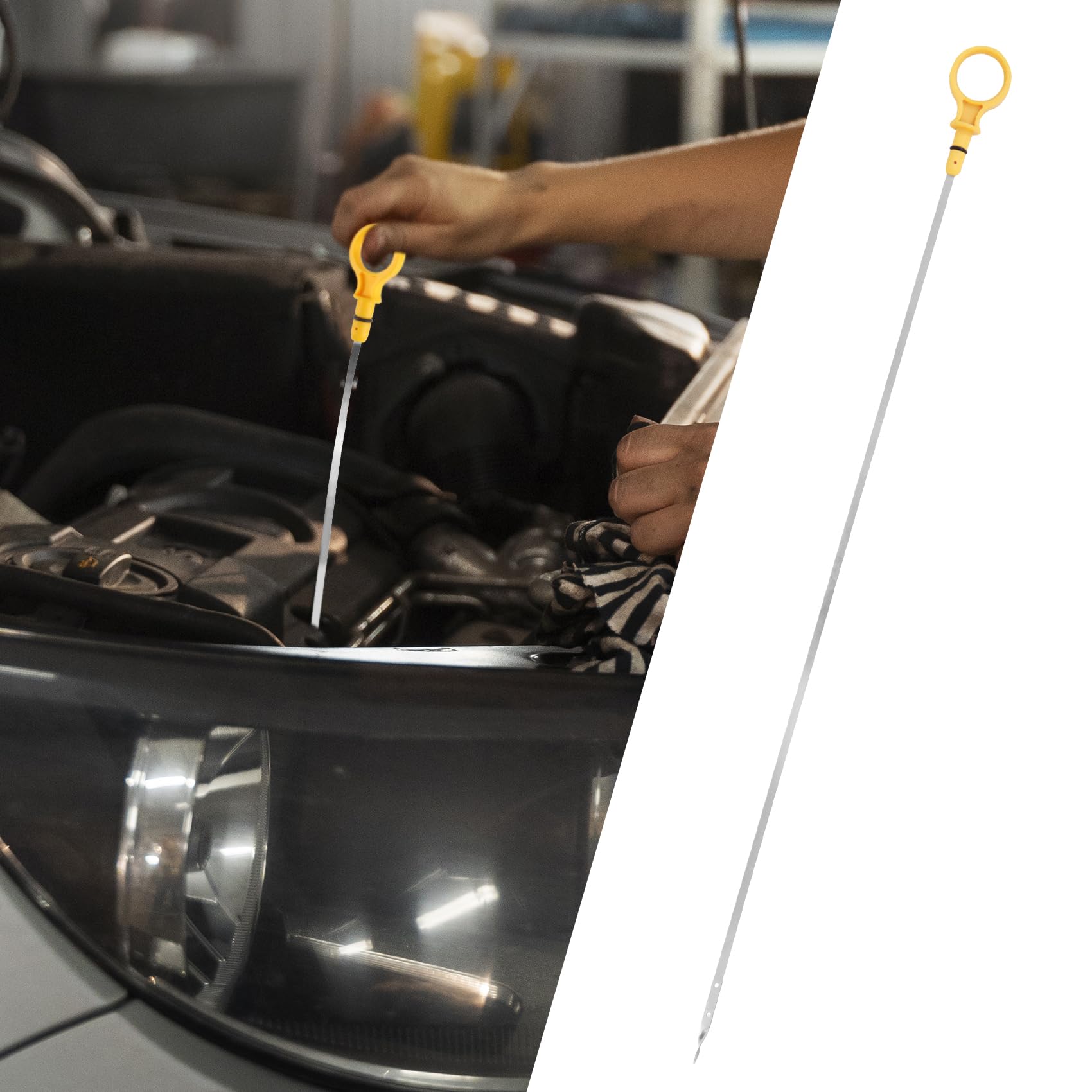 Engine Oil Dipstick, Oil Dipstick Replacement, CJ5Z-6750-A Dip Stick for Checking Oil, Car Accessories Engine Oil Level Dipstick Fit for Ford Lincoln 2.0L Fluid Oil Stick