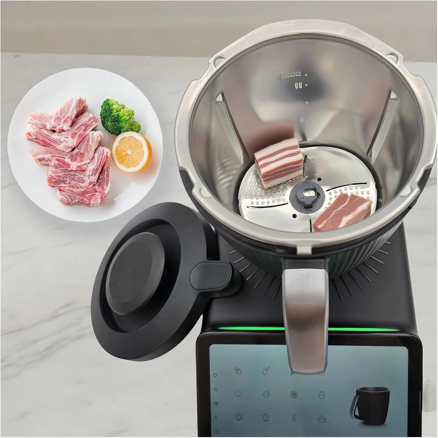 TM7 Protective Cover Peeler Cutter, Blade Cover Attachment, Compatible For Thermomix, TM6 TM5 TM7 Vegetables Stainless Steel, Kitchen Accesso