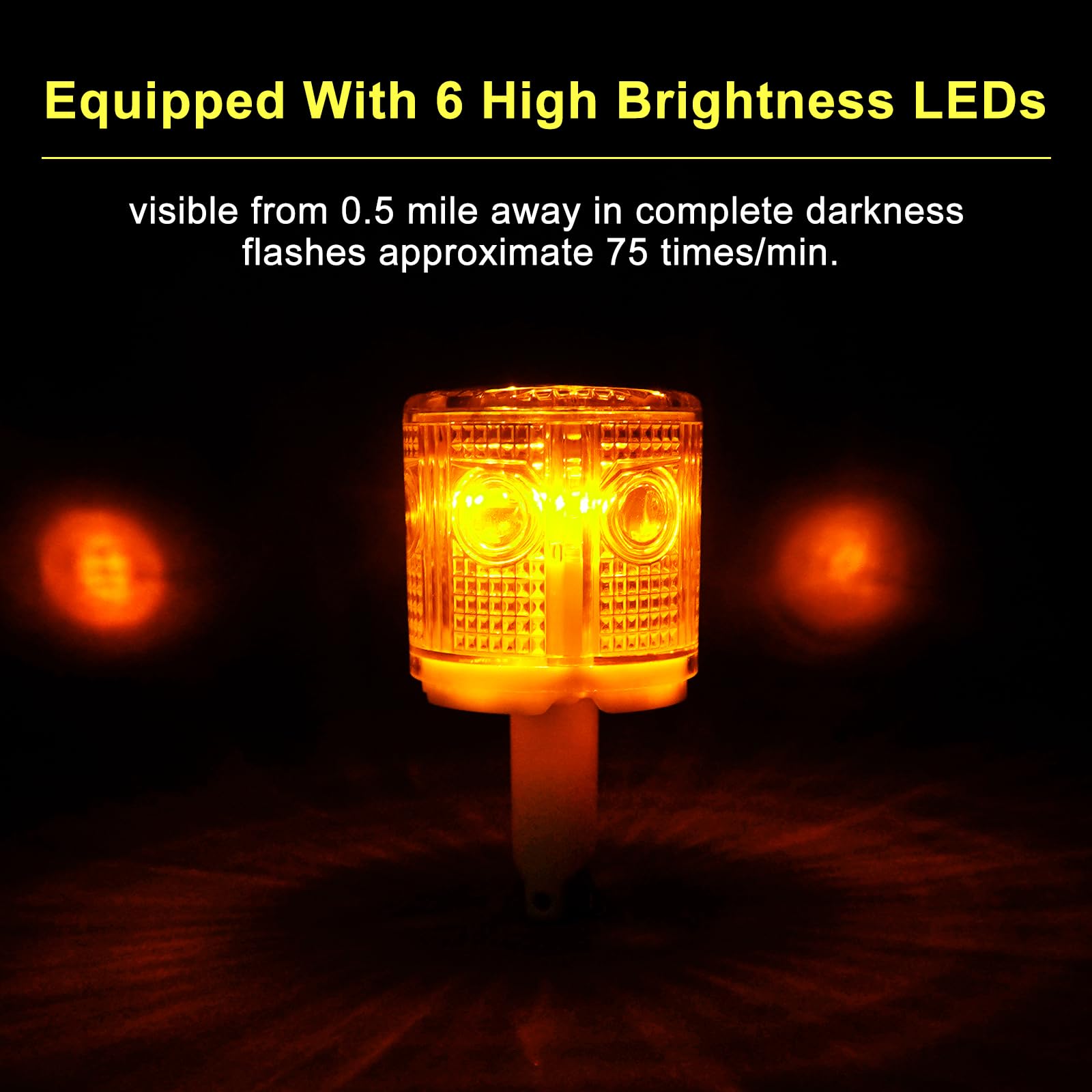 Aolyty Solaire Stroboscope Lumière D'Alarme à 360 Degrés, étanche