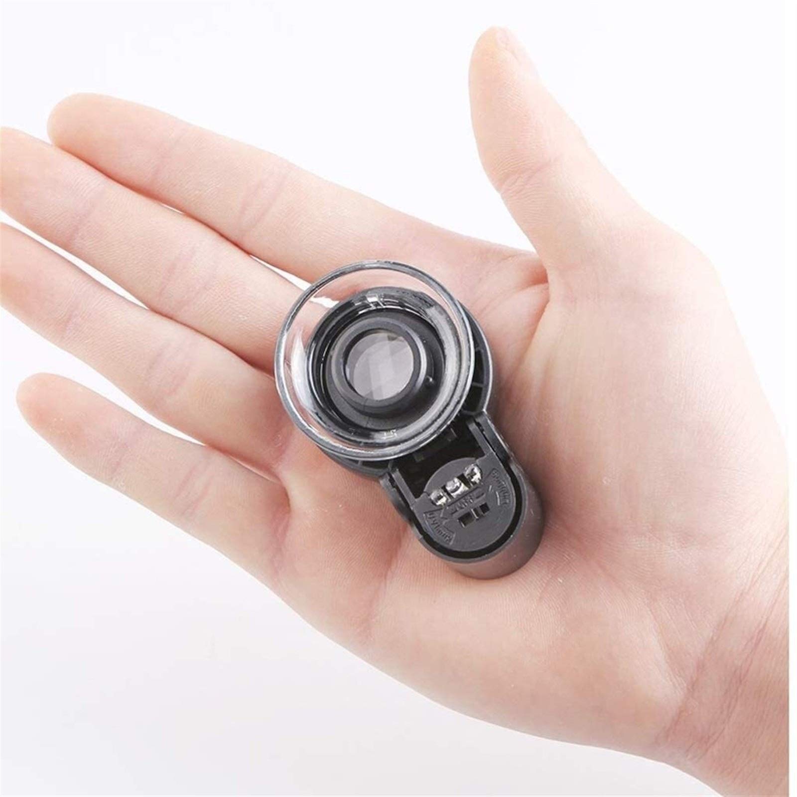 Lupa de Mano con luz LED, Lupa de Alta definición con luz Brillante, Lupa para Joyas y Monedas, Lupa giratoria para Diamantes, ayudas para la Lectura