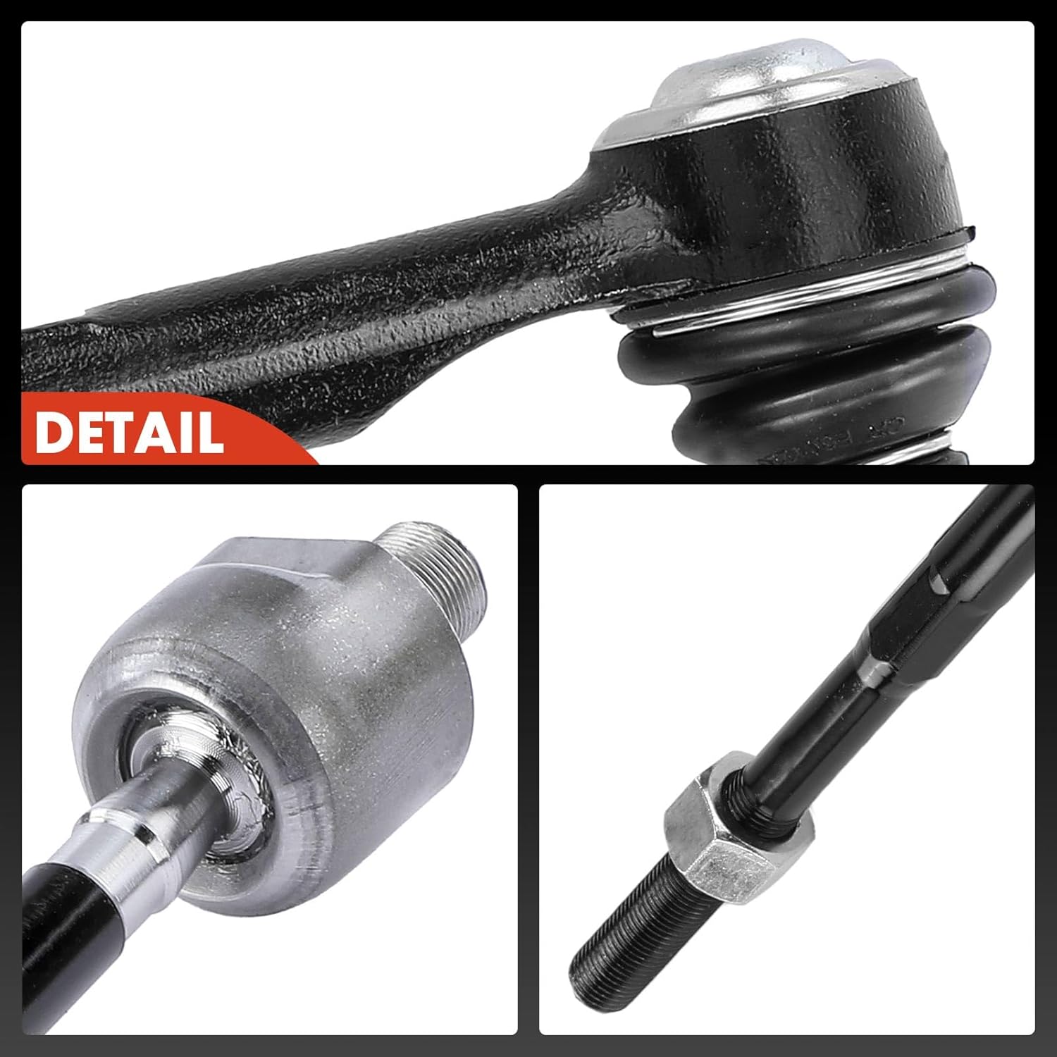 A-Premium Set of 4, Front Inner & Outer Tie Rod End Kit, Compatible with Nissan Sentra 1986-1990, Multi 1986-1988, 240SX 1989-1994, Pulsar NX 1987-1990