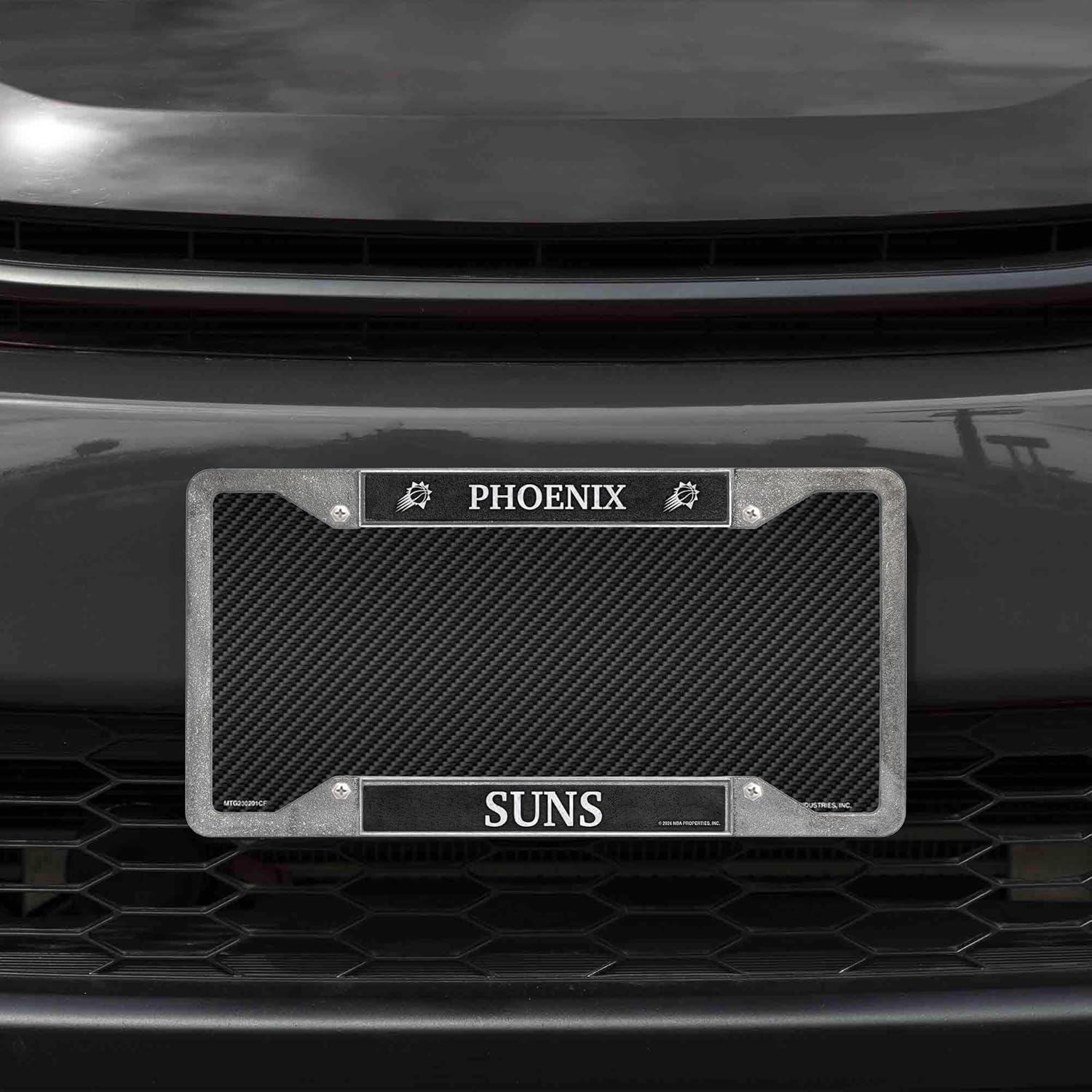 Rico Industries NBA Basketball Pewter License Plate Frame 12" x 6"
