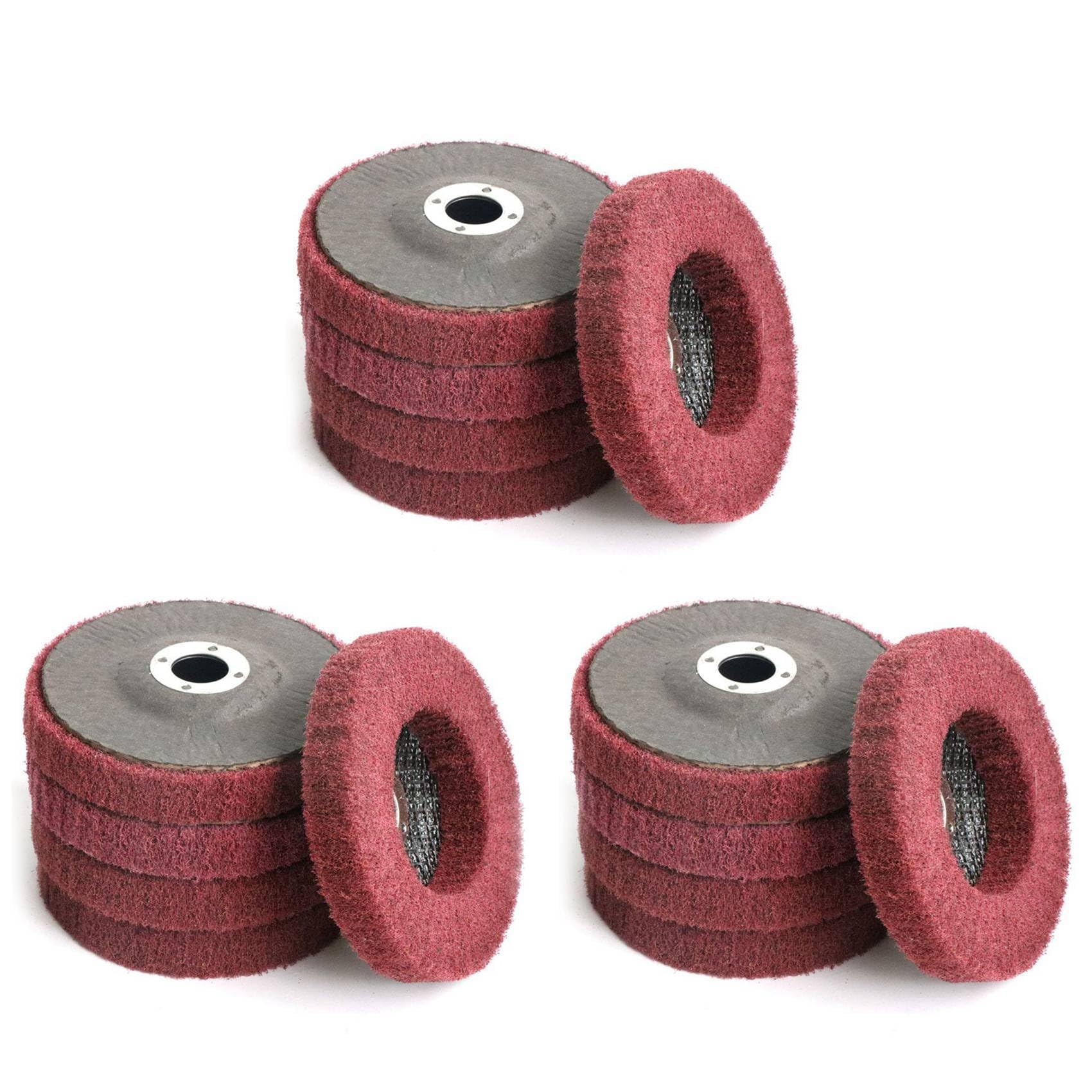 Jnchdghwa 15Pcs 4 Inch Nylon Fiber Flap Disc Polishing Grinding Wheel,Scouring Pad Buffing Wheel for Angle Grinder