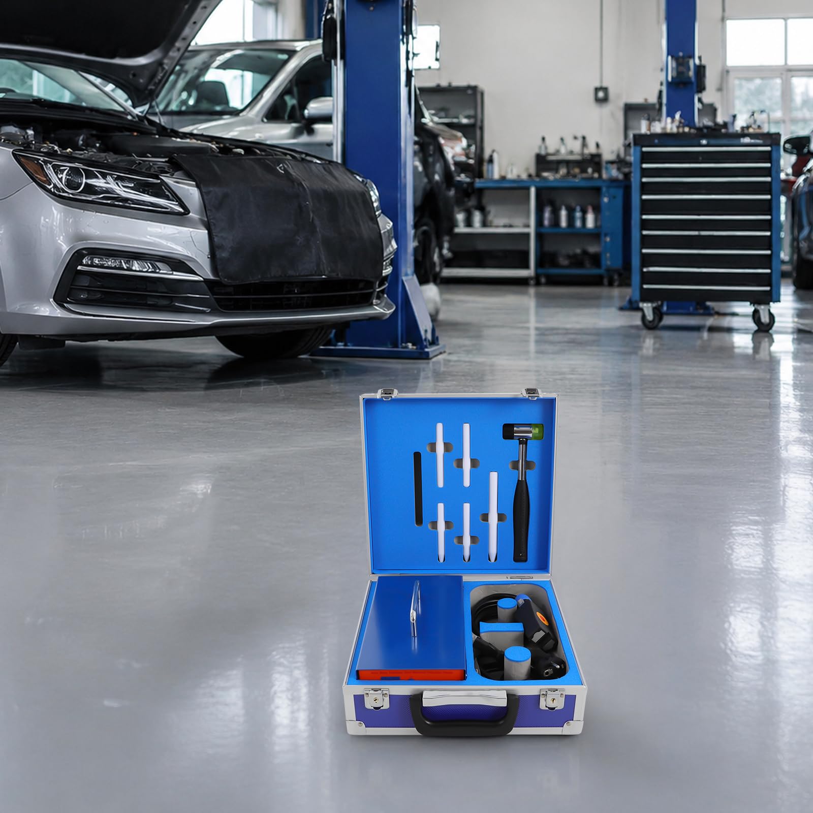 Kit di riparazione per ammaccature, 1000 W, riscaldatore a induzione, con valigetta | Con display digitale e dissipazione del calore, tempo di riparazione regolabile, per officina, garage privato