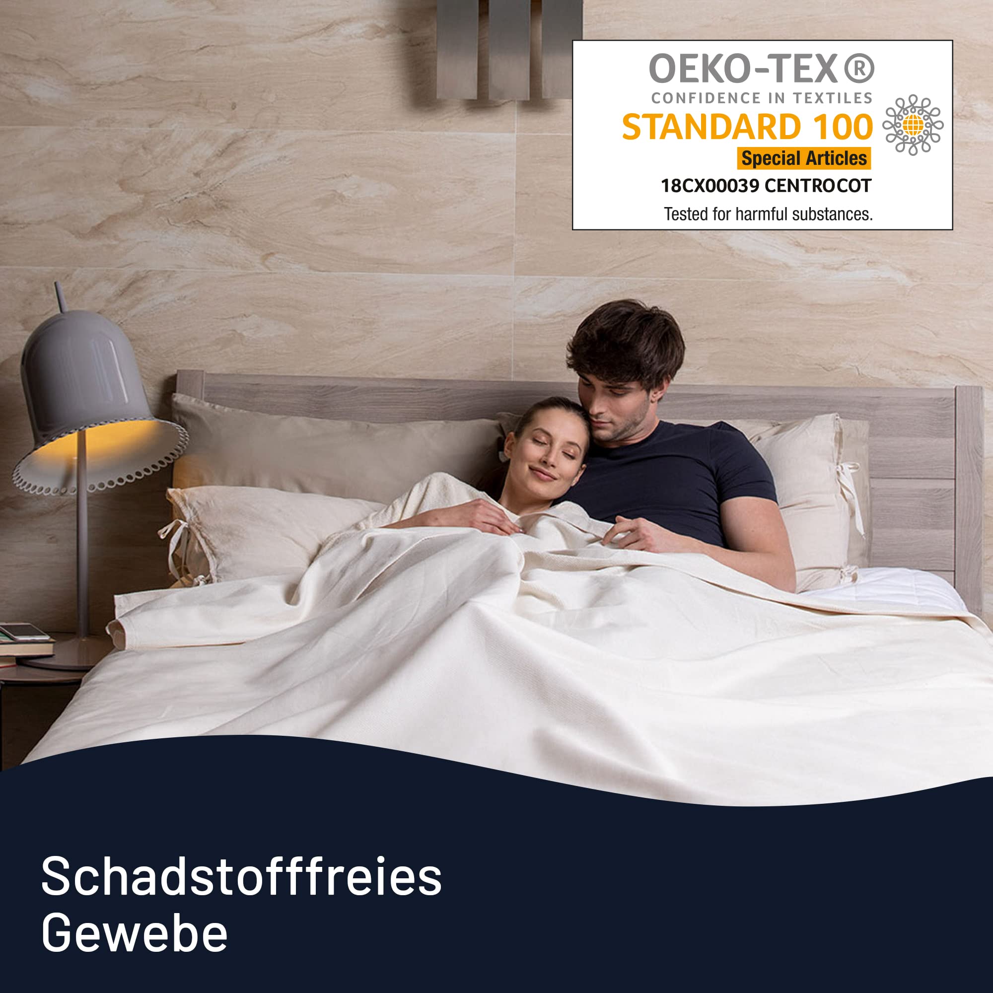 Imetec Scaldasonno Adapto, Maxi-Spann-Wärmeunterbett für Einzelbett, 195x90 cm, geringer Stromverbrauch, schnelle Erwärmung, indiv. Temperatur, hypoallergenes gestepptes Gewebe, Steuerung mit 6 Temp.