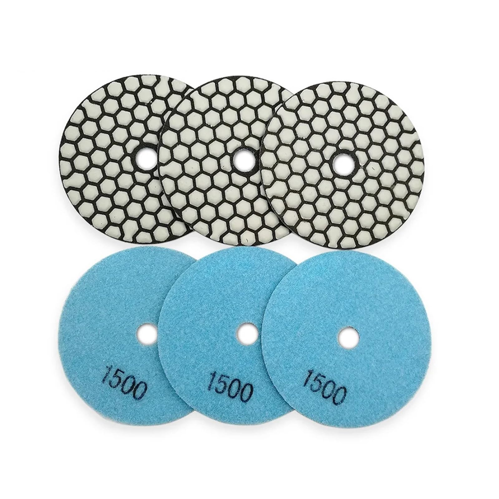 6 uds 4 "/100mm Grit1500 almohadilla de pulido en seco Flexible de diamante disco de lijado de cerámica de granito de mármol pulidor de unión de resina