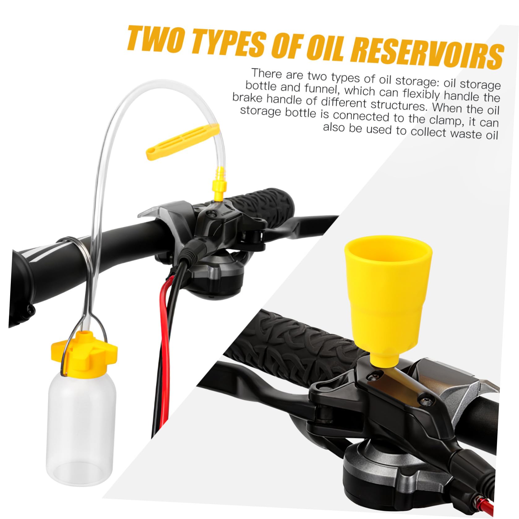 BESPORTBLE Kit di Spurgo Freni per Bicicletta, Strumento per Freni a Disco Idraulici per Mountain Bike, Riempimento Olio, Installazione Facile, Plastica e Rame