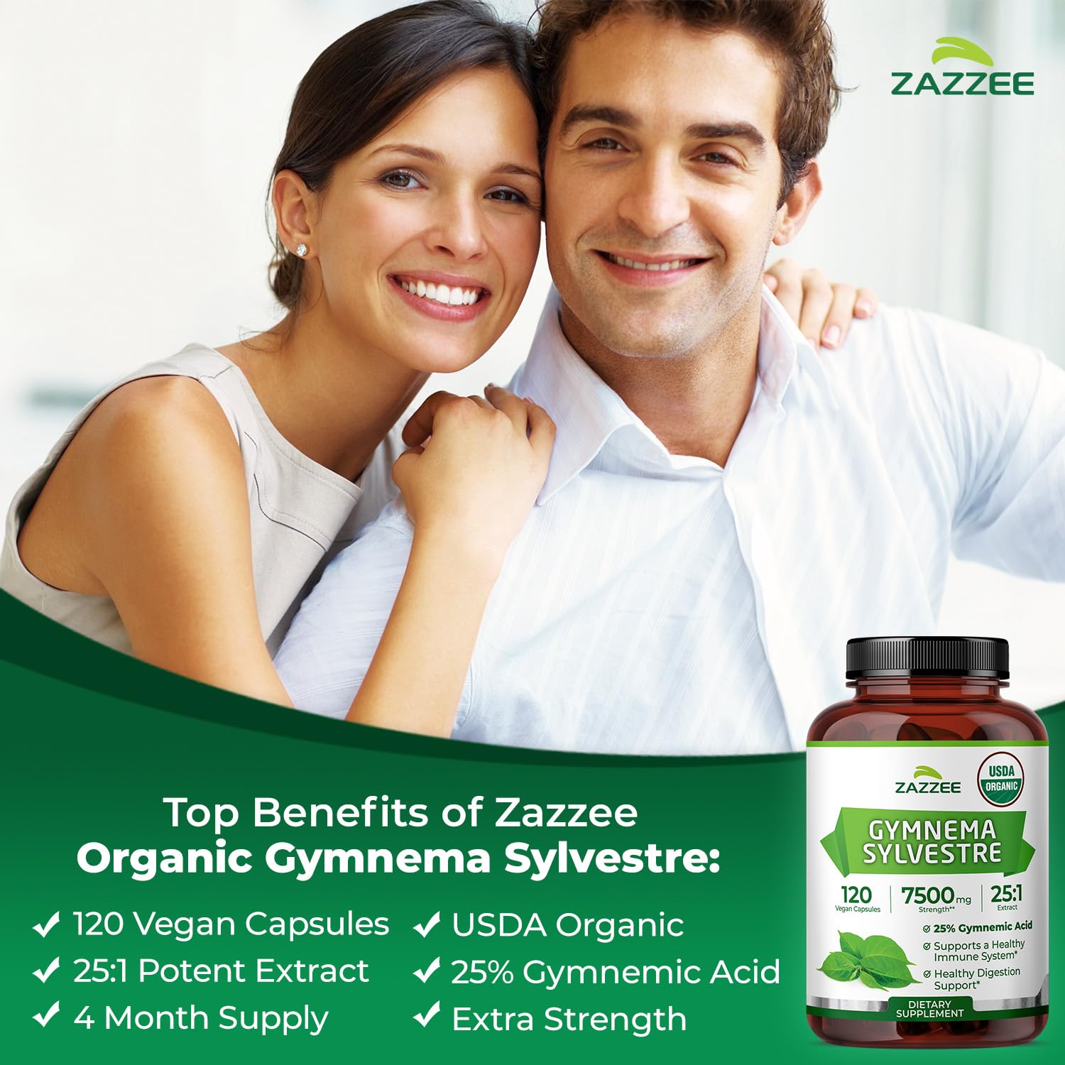 Zazzee USDA Organic Gymnema Sylvestre 25:1 Extract, 25% Gymnemic Acid — Amazon image 5