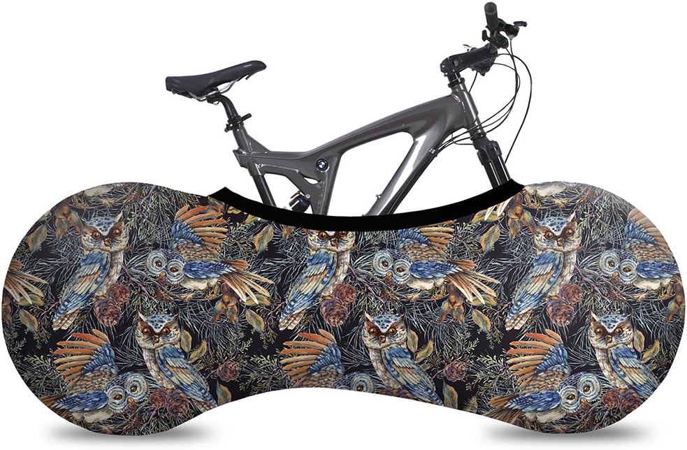 VELOSOCK Bicycle Indoor Storage Cover - NIGHT OWL - Best solution to keep floors and walls DIRT-FREE - Fits 99% of ALL ADULT Bicycles