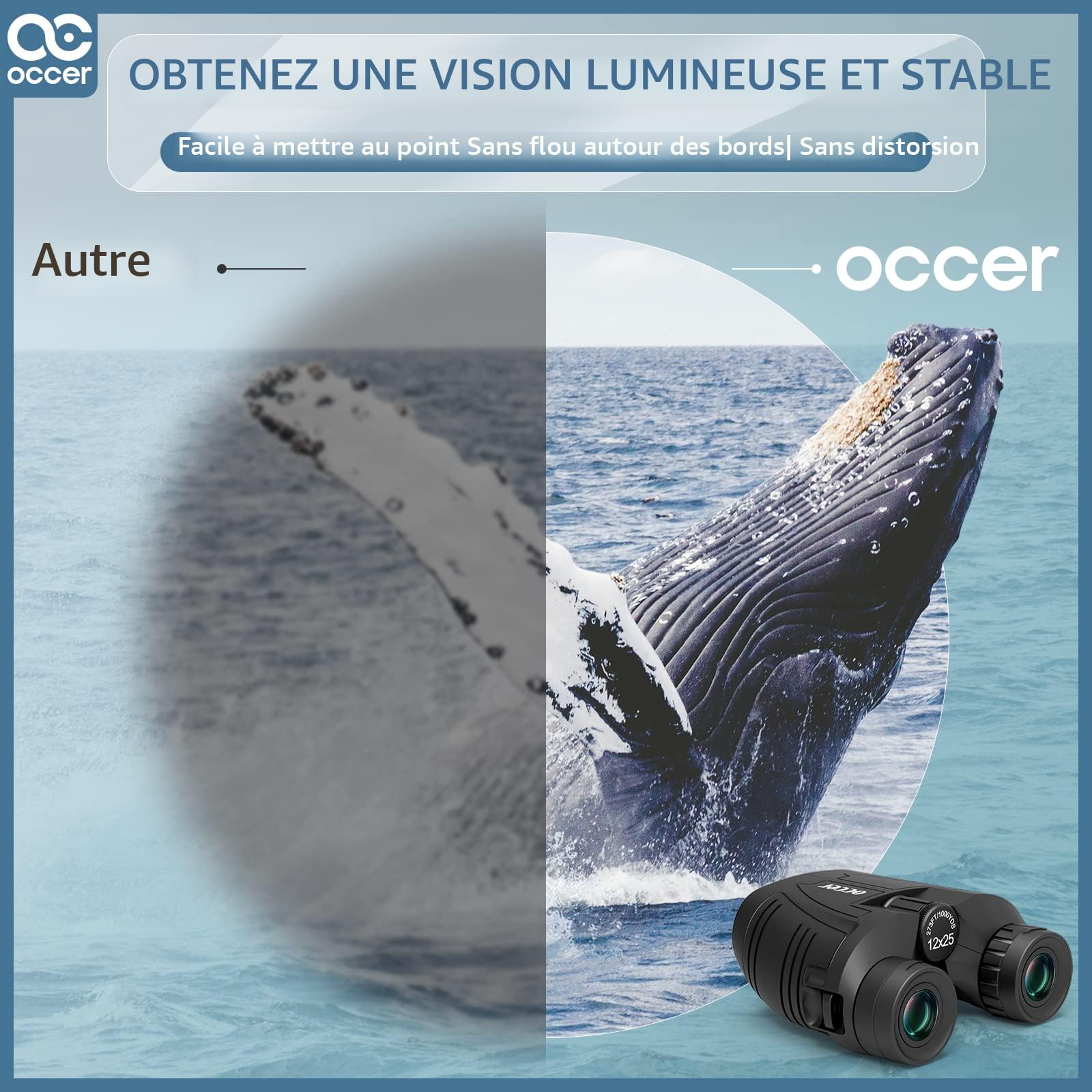Jumelles Compactes 200x25 UYGTHI - Haute Puissance Pour Observation Oiseaux, Voyage, Concerts - 4