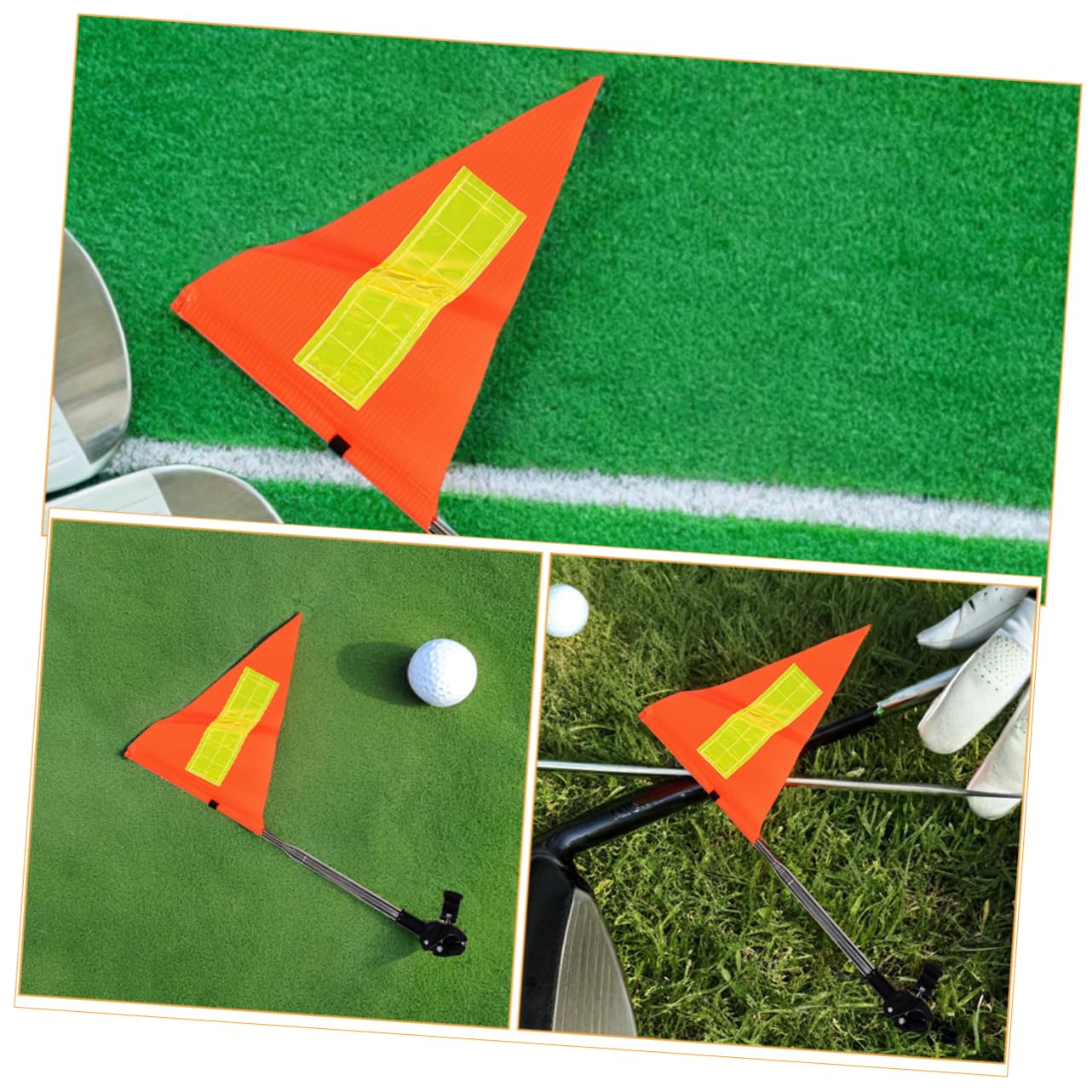 UKCOCO 2piezas Bandera De Seguridad Telescópica para Carritos De Golf Bandera Reflectante Ajustable para Sillas De Ruedas y Actividades
