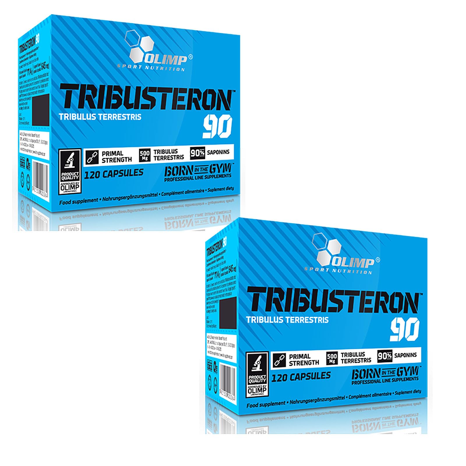TRIBUSTERON60 - Tribulus Terrestris - Booster de testostérone pour homme - Pilules anabolisantes pour la croissance de la masse musculaire - Bodybuilding (240 gélules)