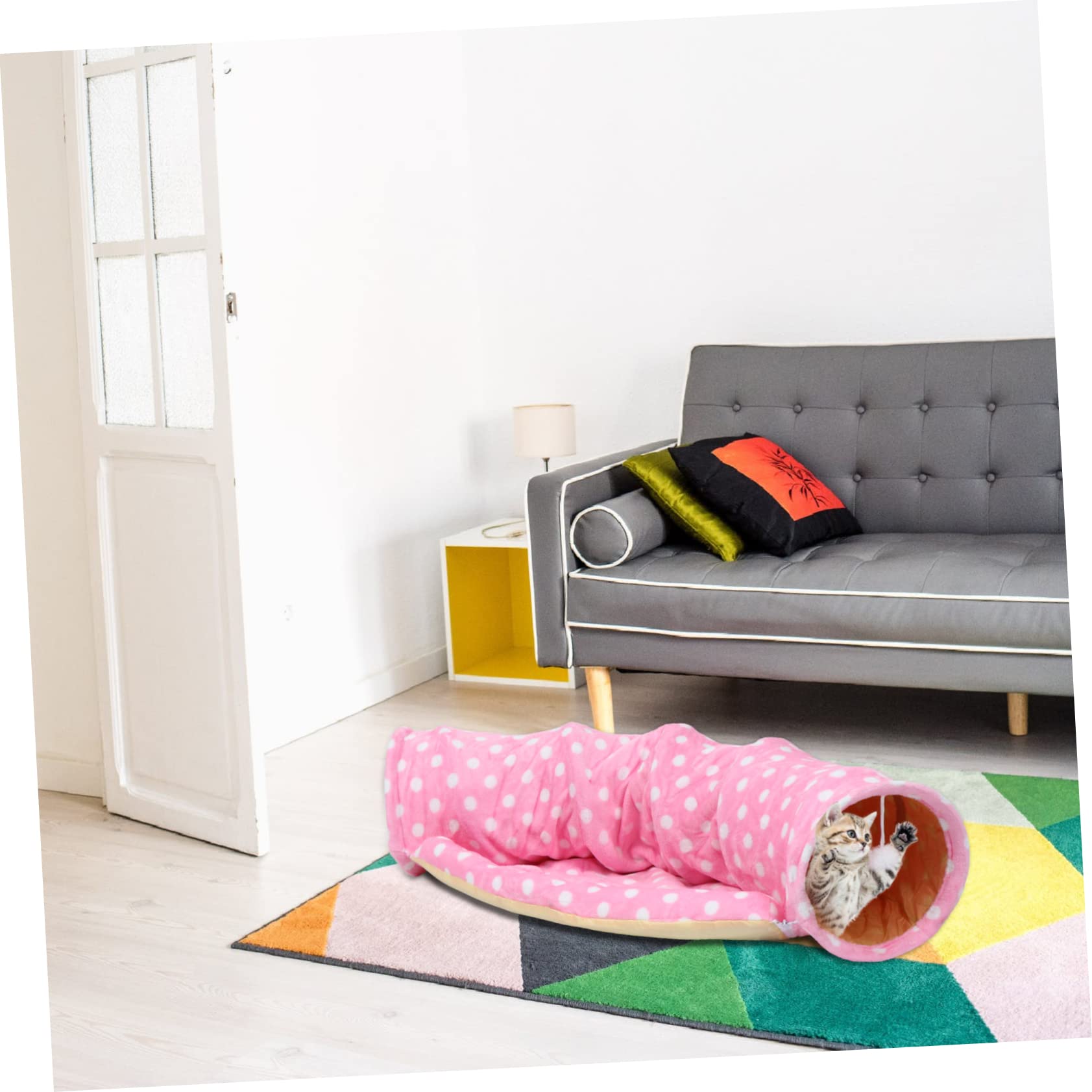 VANZACK 1 Pc Tunnel bidirectionnel Cat Tunnel pour Chat Interactive Cat Toy pli Jouets à mâcher pour Chat Jouet Tunnel de Tente de Chat Jouet Chaton drôle Animaux Jouet pour Chat