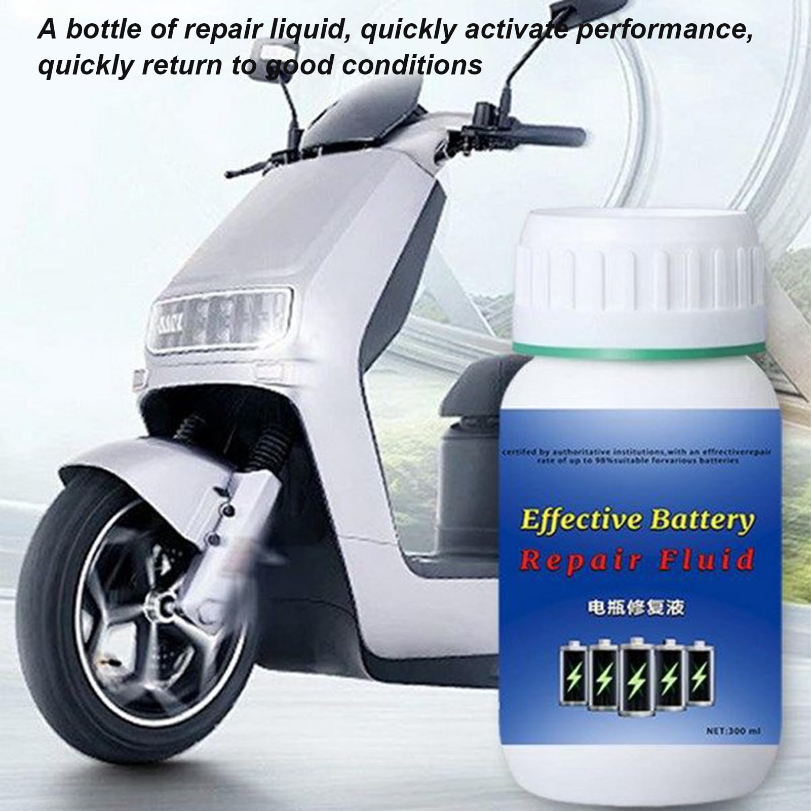 Battery Restore - Solución Reparación Baterías 280ml | Aditivo Eficaz para Mantenimiento De Carros De Golf Camiones Autocaravanas Barcos Vehículos