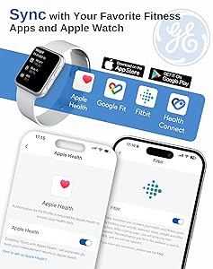 GE Smart Scale for Body Fat, BMI Muscle Mass Digital Bathroom Weight Scales Bluetooth Electronic Body Composition Monitor for People with App Large Display, Accurate 400lb Weighing