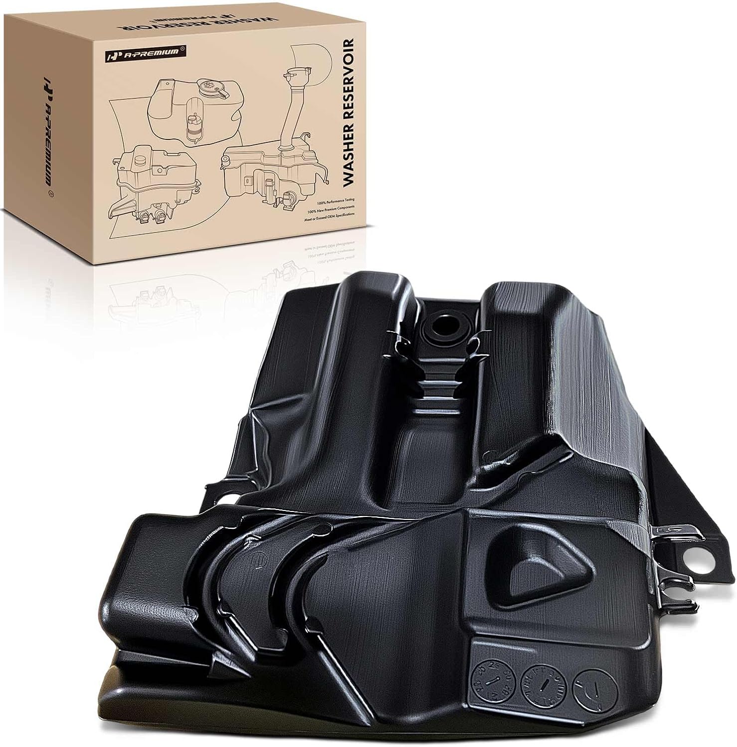 A-Premium Windshield Washer Reservoir Tank Assembly Compatible with Ford Transit Connect 2014-2023, With Washer Pump