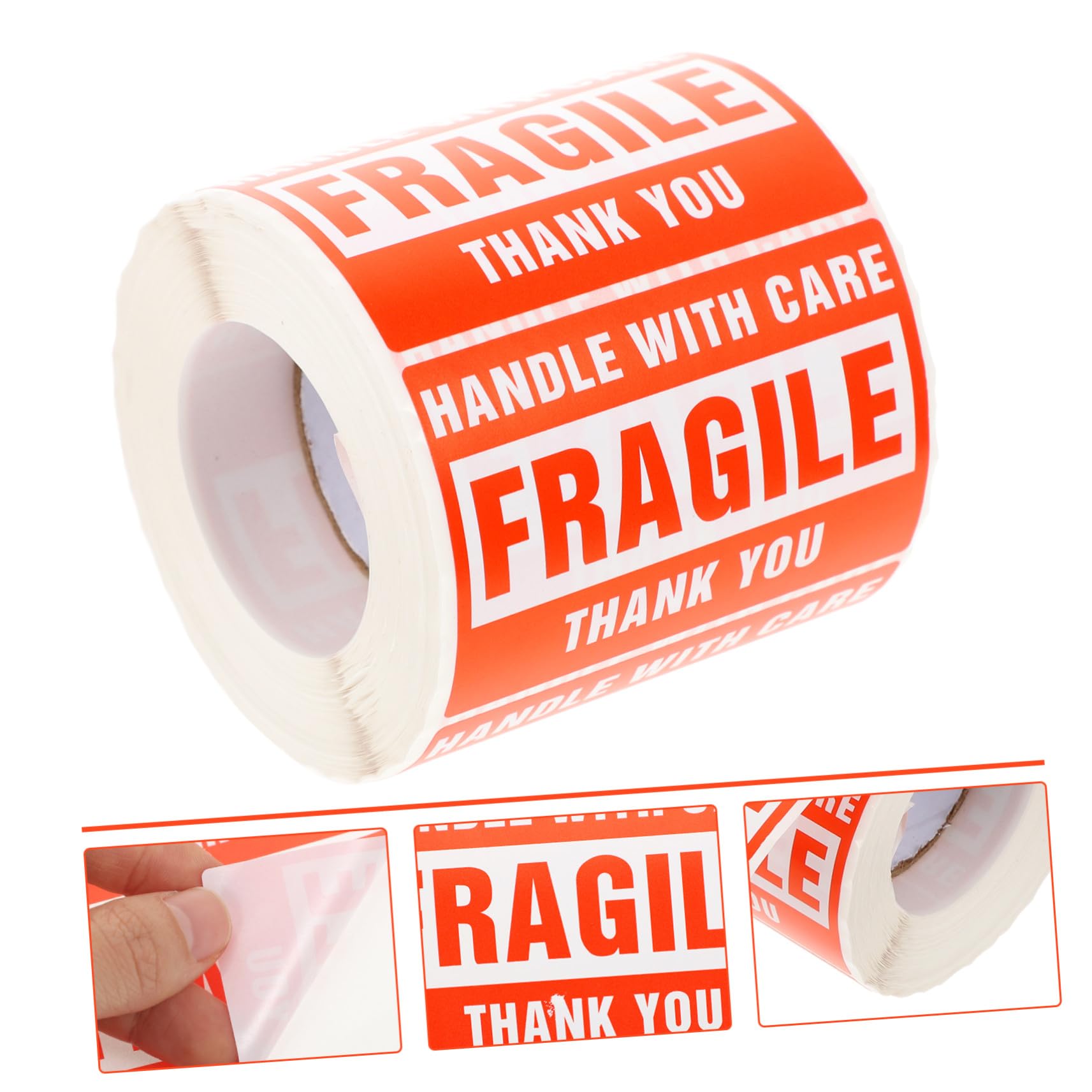 4 Rouleaux Étiquette Autocollante Fragile Adhésive pour Cartons Expédition avec Forte pour Protection Colis