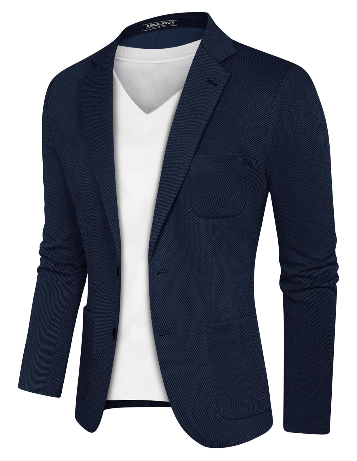 PJ PAUL JONES Mens Casual Blazer Buttons Notch Lapel Business Suit Sport Coat