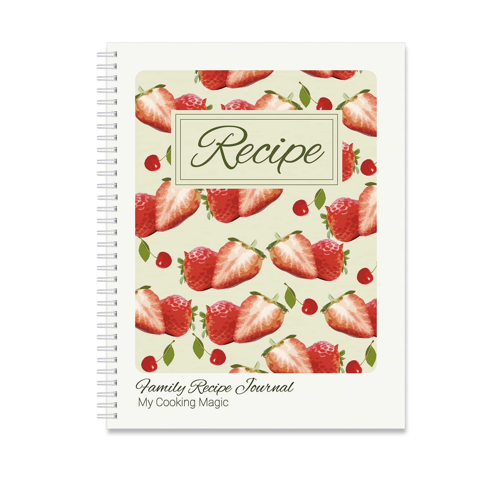 YBCPACK A4 Recipe Notebook To Write In Your Own Recipe, 8.5" x 11" Blank Recipe Book, Spiral Cookbook Recipe Journal Notebook Include 120 Recipes Page — image 1