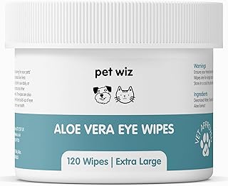 pet wiz Aloe Vera Augenwischtücher für die Reinigung von Hunden und Katzen, Größe XL, 1 Dose product image