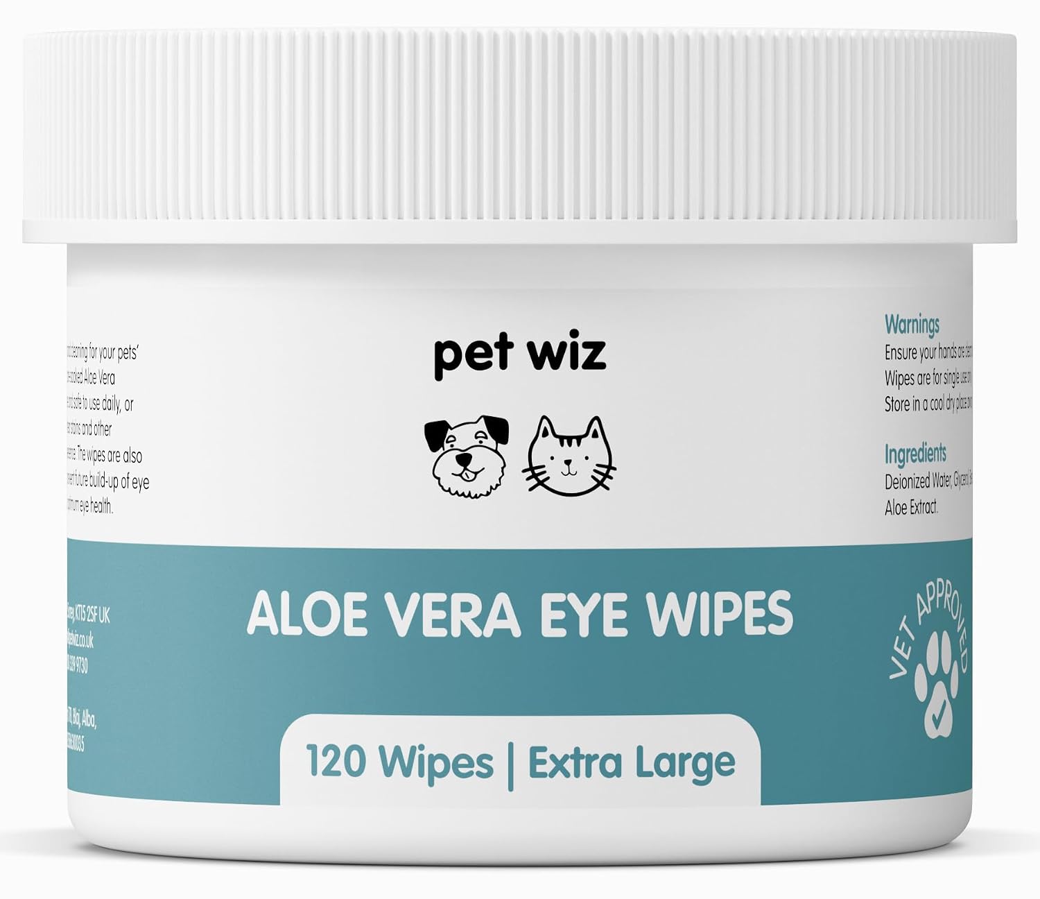 pet wiz Aloe Vera Eye Wipes for Cleaning Dogs & Cats - Extra Large - Review, Price and Buying Guide