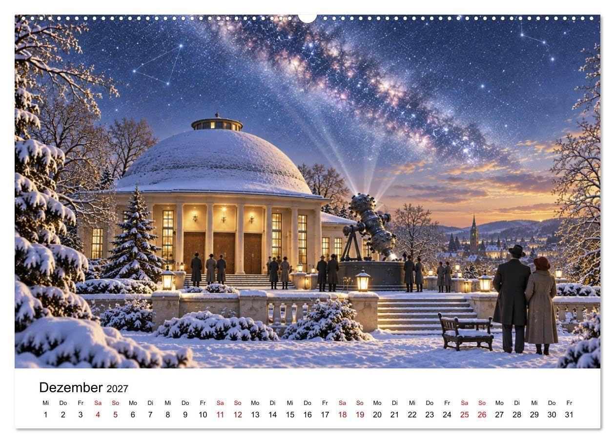 Deutschland - Wie man sich 1930 die Zukunft erträumte (Wandkalender 2027 DIN A2 quer), CALVENDO Monatskalender: Zwölf außergewöhnliche Bildwelten ... charakteristischen deutschen Landschaften.