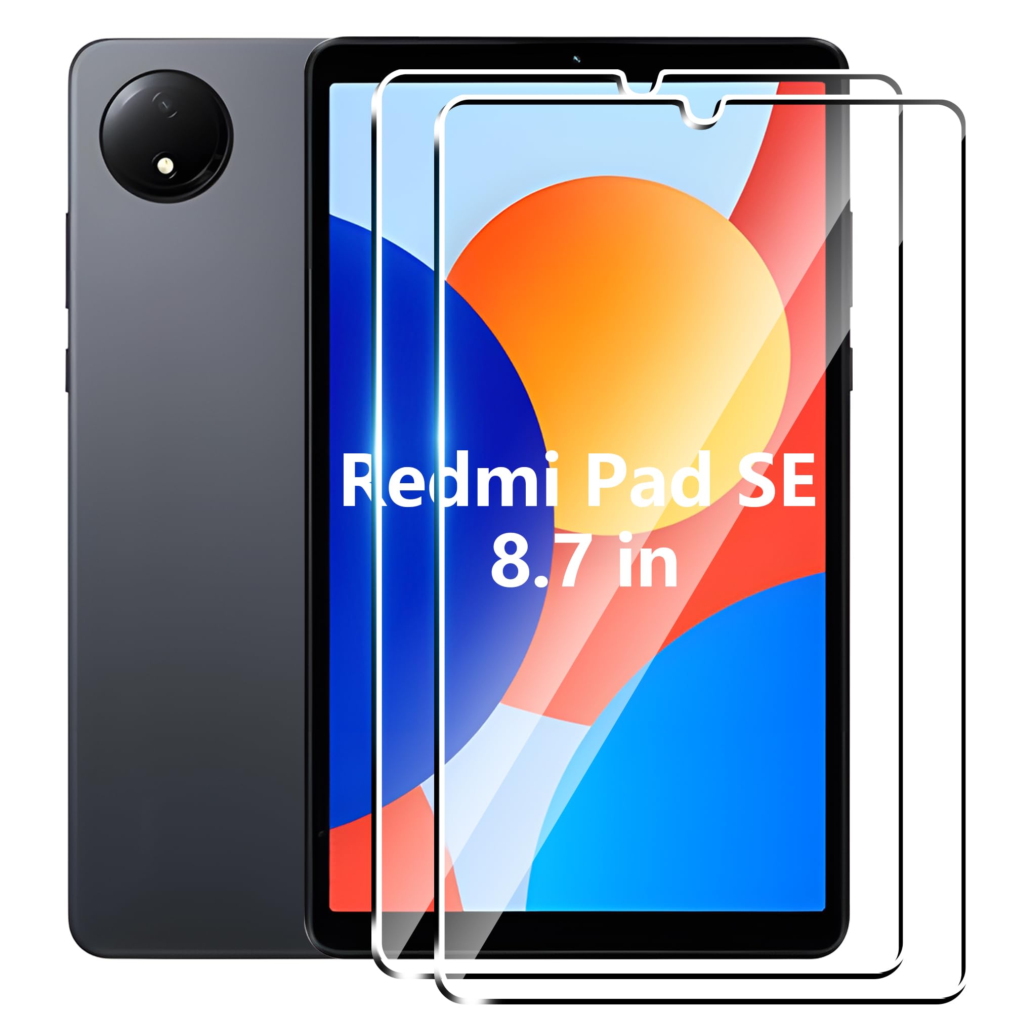 Suttkue for Xiaomi Redmi Pad SE 8.7 inch Screen Protector,9H Hardness, Anti-Scratch, Tempered Glass flim, Case Friendly, Anti-Scratch,(2PACK)