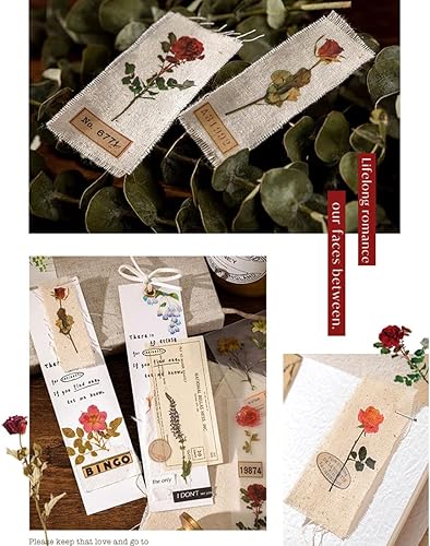 Miniatura 9 de 2 hojas de calcomanías vintage de transferencia de hojas de flores, 2 hojas de lino, calcomanías florales transparentes para manualidades en madera,