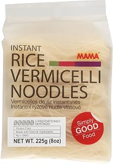 Mama Instant Rice Vermicelli Noodles, 7.94 oz 2-Pack - Quick-Cook Gluten-Free Asian Noodles