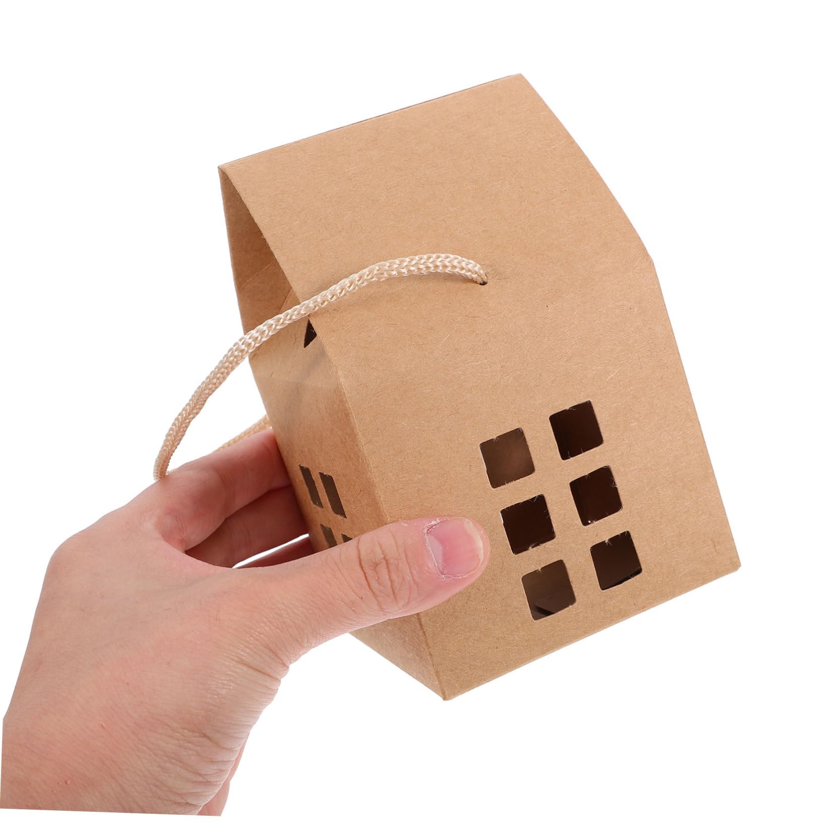 PRETYZOOM Scatole Regalo Uso Versatile a Forma di Casa 50 Pezzi in Carta Marrone Design Unico per Dolcetti e Confetti per Feste e Celebrazioni