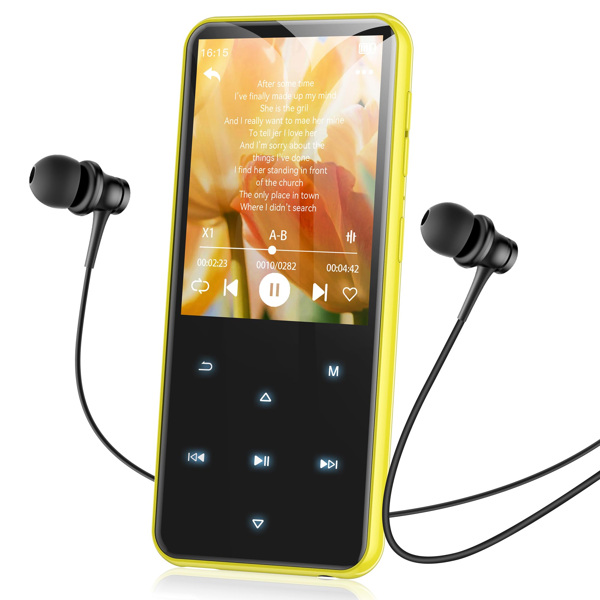 AGPTEK 64GB MP3 Player with Bluetooth, M3 2.4 inch Music Player with Speaker and FM Radio, Touch Buttons, Supports Up to 128GB(Yellow)-image-30