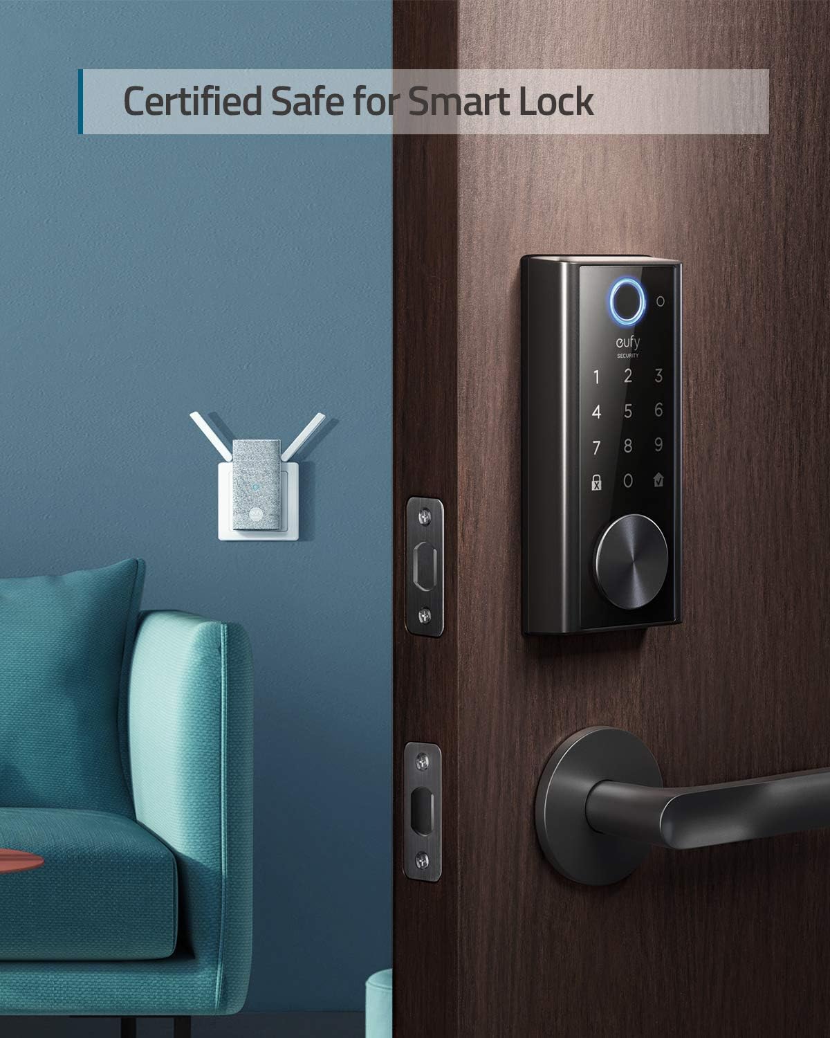 Certified Wi-Fi Bridge for eufy Security Smart Lock, Remote Wi-Fi Unlocking, Instant Notifications, Connect to The Google Assistant or Alexa, Official eufy Accessory