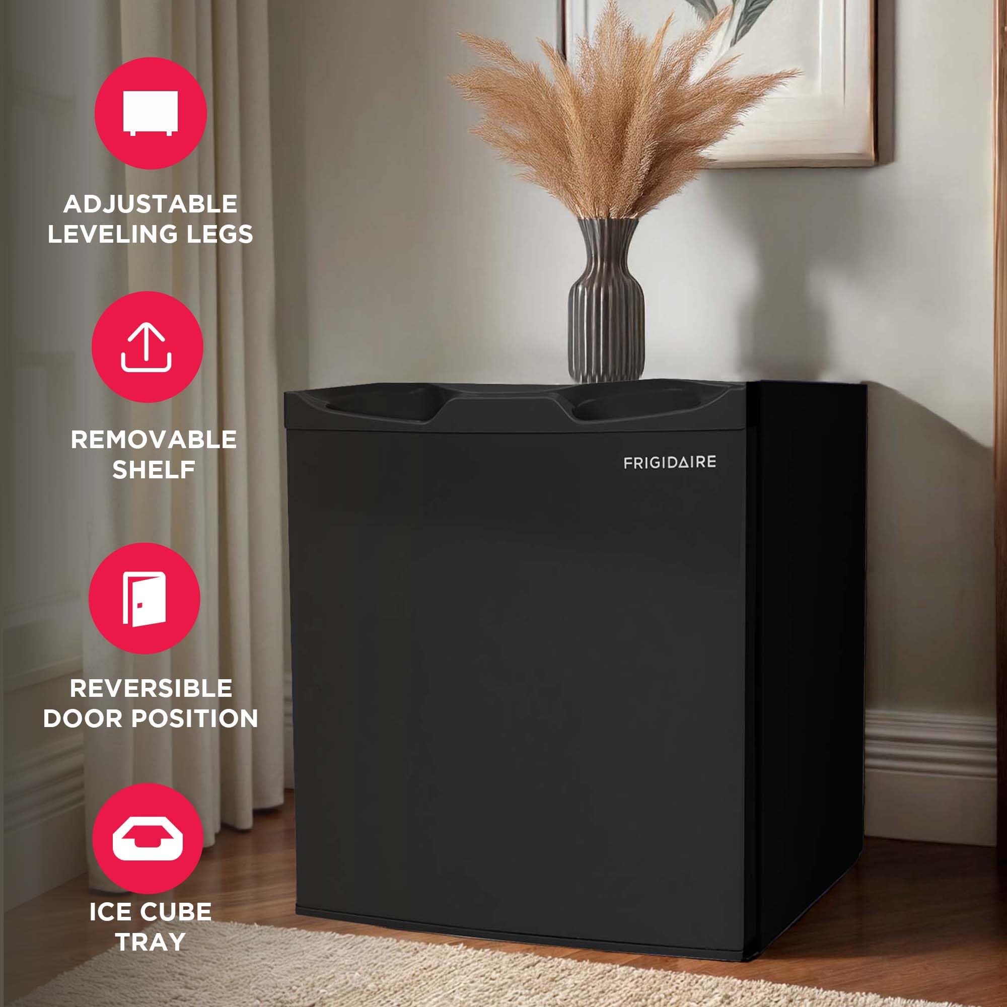 Frigidaire EFR115 Mini Refrigerator - Energy Saving - CFC Free - Slide Out Shelves - Ideal for for Dorm, Office, RV, Garage, Apartment - 1.6 Cubic Feet, Black on Fridge.com