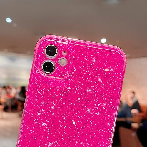 Miniatura 4 de Funda compatible con iPhone 11 de 6.1 pulgadas, bonito color neón brillante, con purpurina, delgada, delgada, a prueba de golpes, funda de teléfono