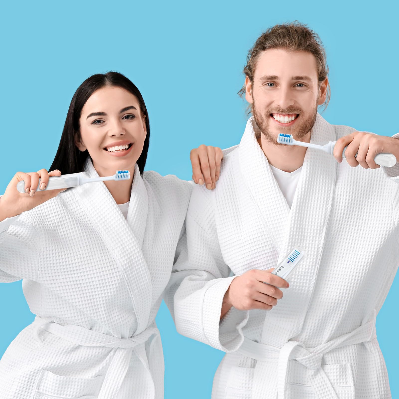 Travel Toothbrush, Toothbrush and Toothpaste Travel, Individually Packaged with Storage Box, Foldable Storage - Image 2