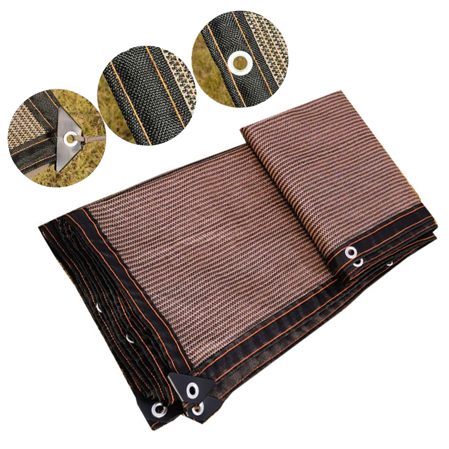 Red de Sombra para Exteriores,Malla Sombreadora Anti-UV 90%,Solar Sombra Paño,Toldo Vela de Sombra Marrón,Malla de Ocultación Anti-Âge,para Invernadero/Balcón/Patio/Techo/Cochera (4x5m/13x16.4ft)