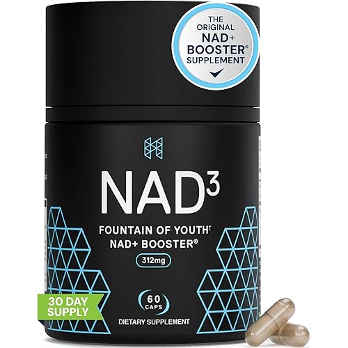 HPN NAD3 Clinical NAD+ Booster, Cellular Health & Natural Energy - NAD Supplement for Healthy Aging, Metabolic Support, NRF2 & Longevity, Nicotinamide Riboside & NMN Alternative, 60ct, 30-Day Supply