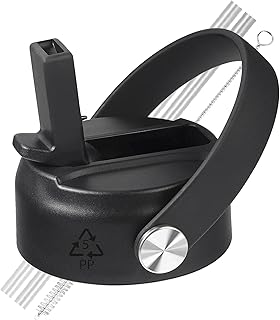 Hydroflask Wide Mouth Lids with Straws, Flexible Straw Lid for Hydro Flask Wide Mouth 12 18 20 32 40 64 oz, Flex Handle Replacement Lid Straws Cap Top Accessoriess