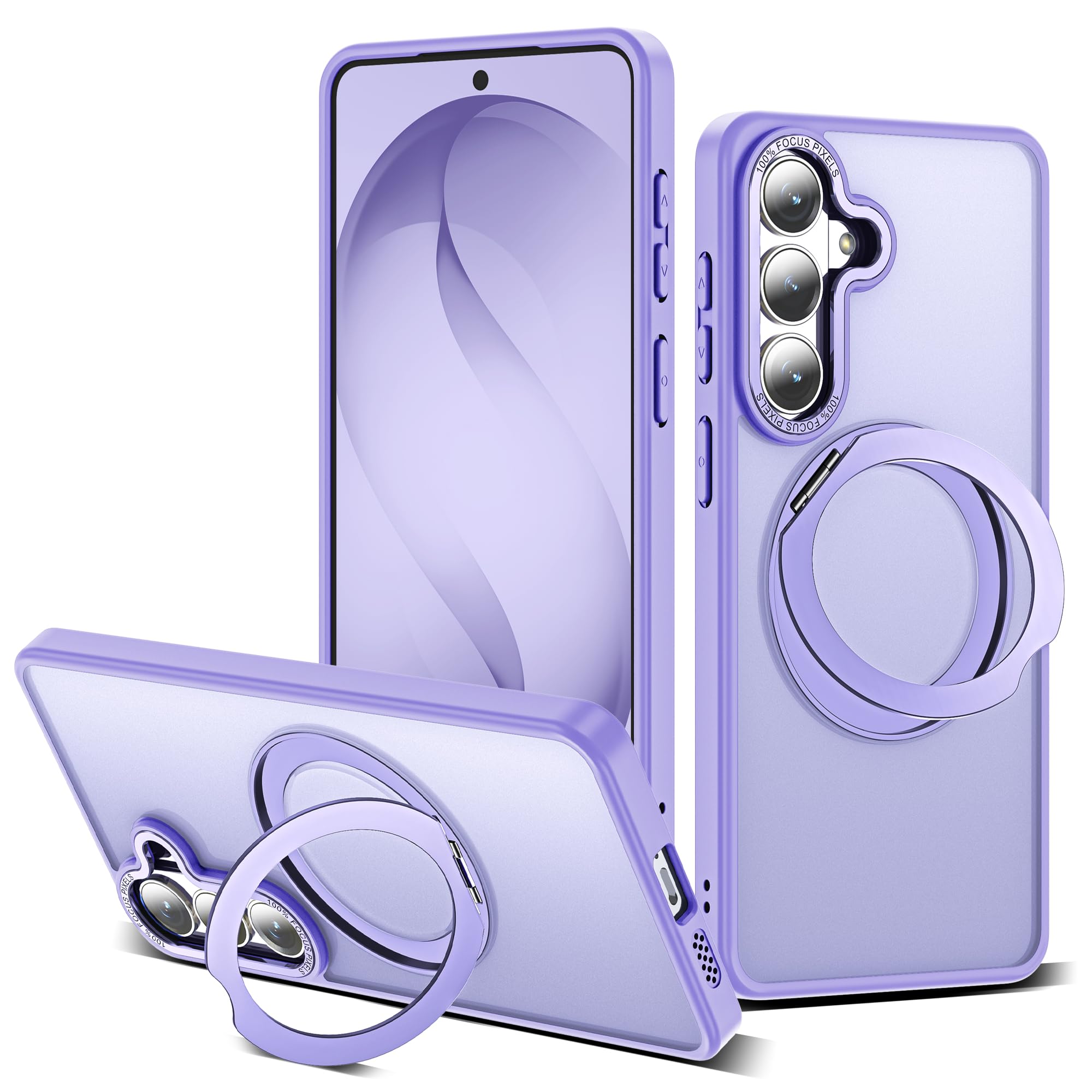 for Samsung Galaxy S26 Plus Case with 360° Spin Stand,Purple