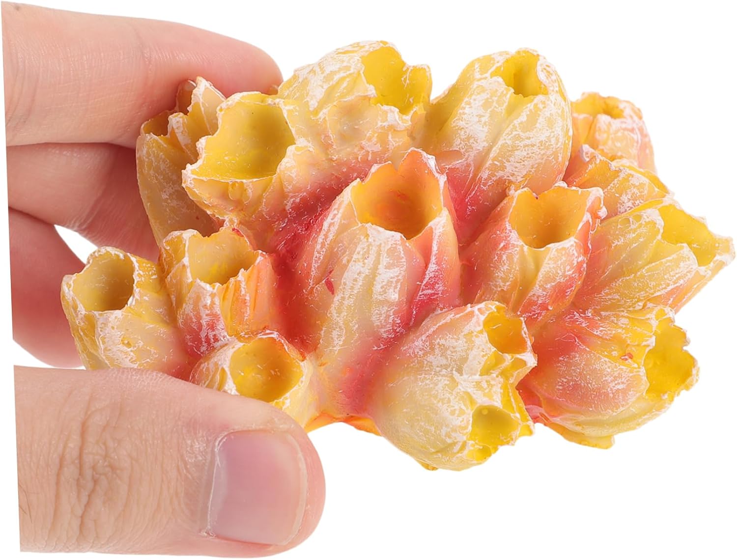 Mikikit 5pcs Aquarium Coral Reef Decoration Realistic Resin Coral Figurine for Fish Tank Lifelike Sea Anemone Decor for Home Aquatic Environments and Creative Aquascaping