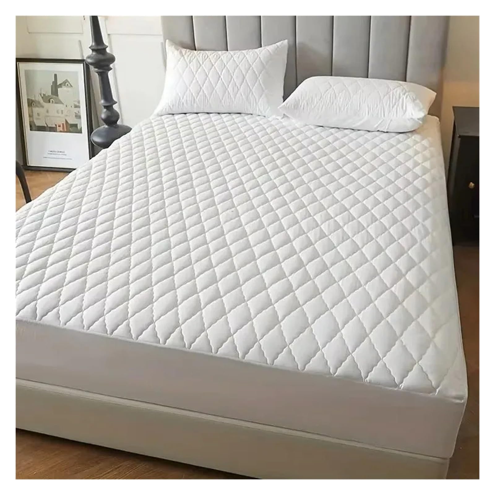 Protège-matelas imperméable contre les taches drap-housse blanc 180x200