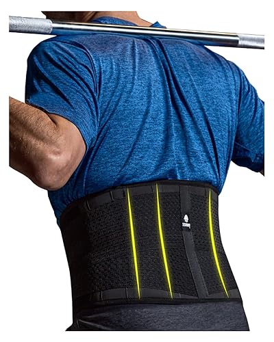Tecnomed Cinturón de soporte de espalda para hombres y mujeres, soporte lumbar de cintura, soporte lumbar para ciática, alivio del dolor de espalda