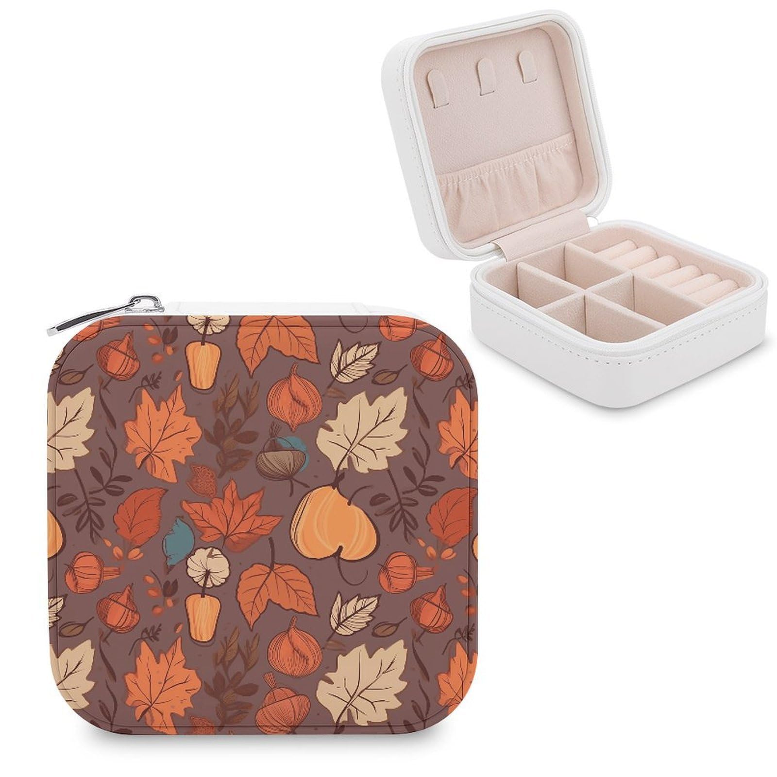 VstaDank Fall Jewelry Box for Women Custom Travel Jewelry Case Personalized Travel Jewelry Boxes Small Portable Jewelry Organizer Box for Rings Necklaces Bracelets Earring