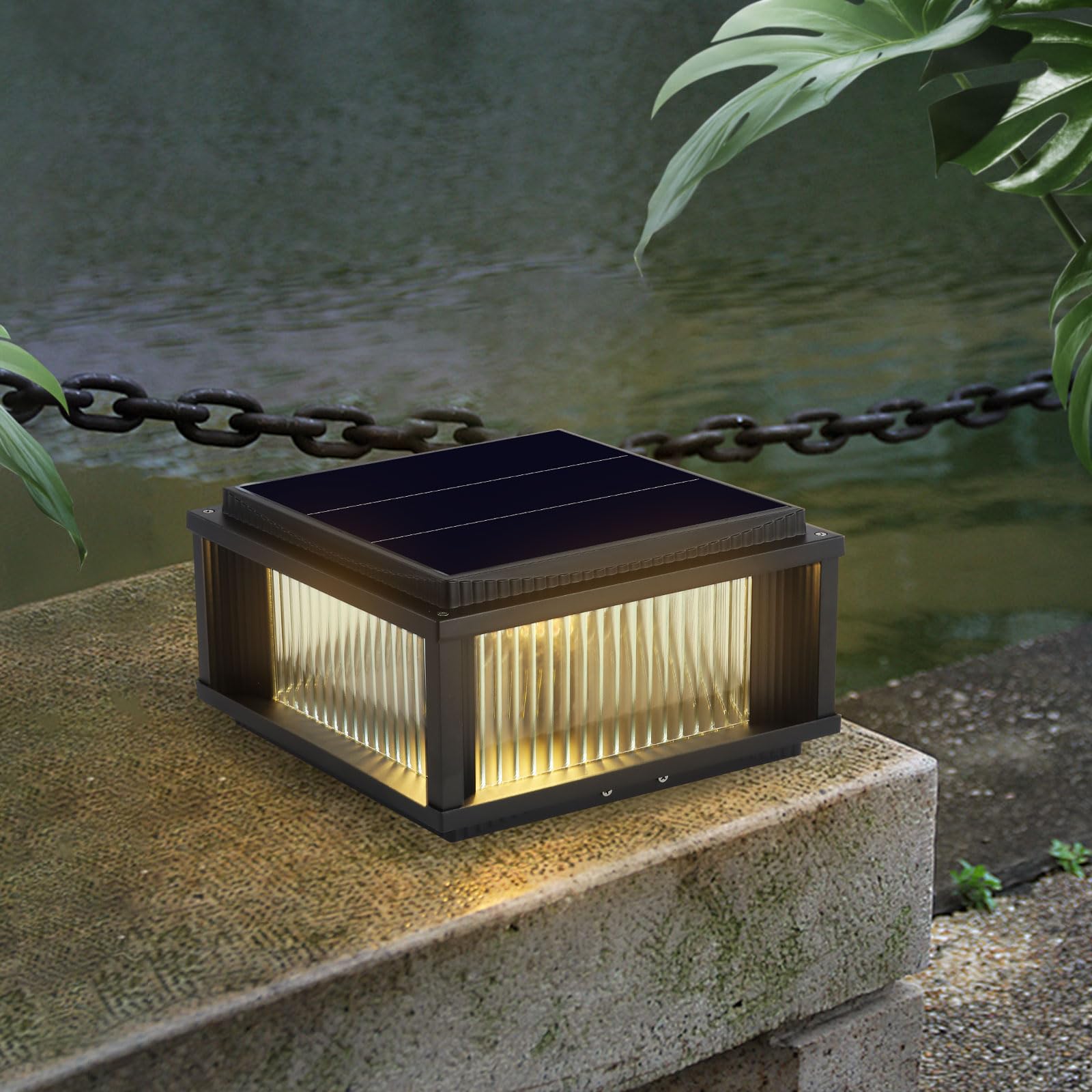 Columna Solar para Exteriores, Iluminación Led Impermeable De Aluminio para Pilares, Faroles De Columna para Exteriores, Luces Modernas para Postes De Puertas, Paredes, Terrazas Y Cercas.