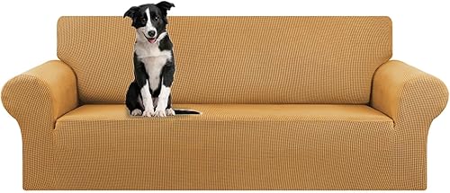 Miniatura 41 de KEKUOU - Funda elástica para sofá de 3 plazas (de 79 a 94 pulgadas), protector de muebles de 3 asientos con parte inferior elástica para niños o