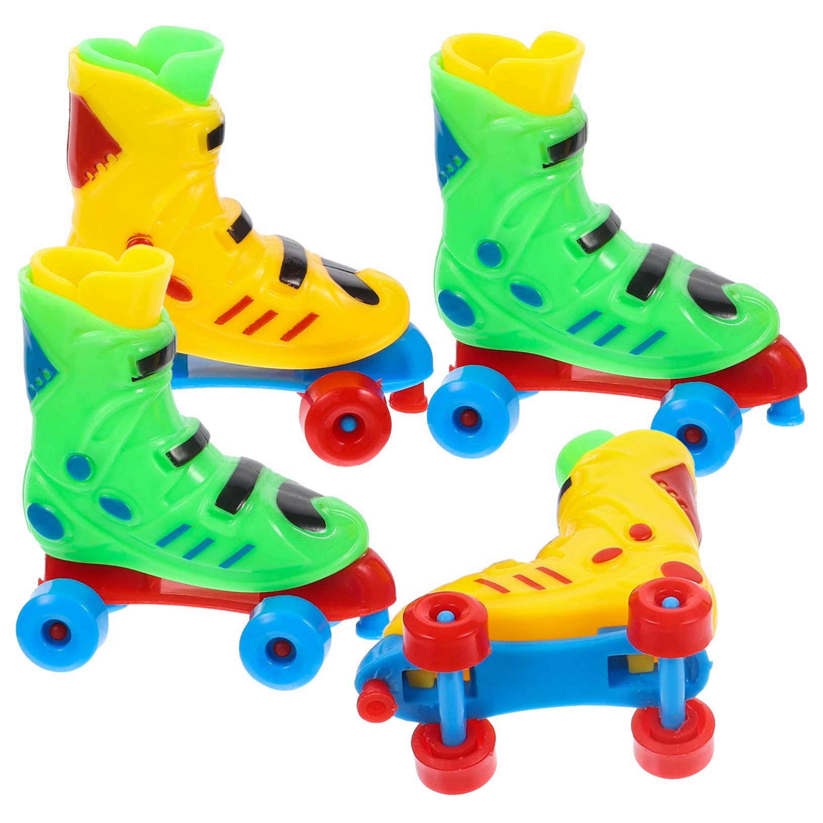HONMEET Roller Skate Boys and Girls 2 Pair Finger Toys Toy Finger Scooter Mini Roller Skates Set Color