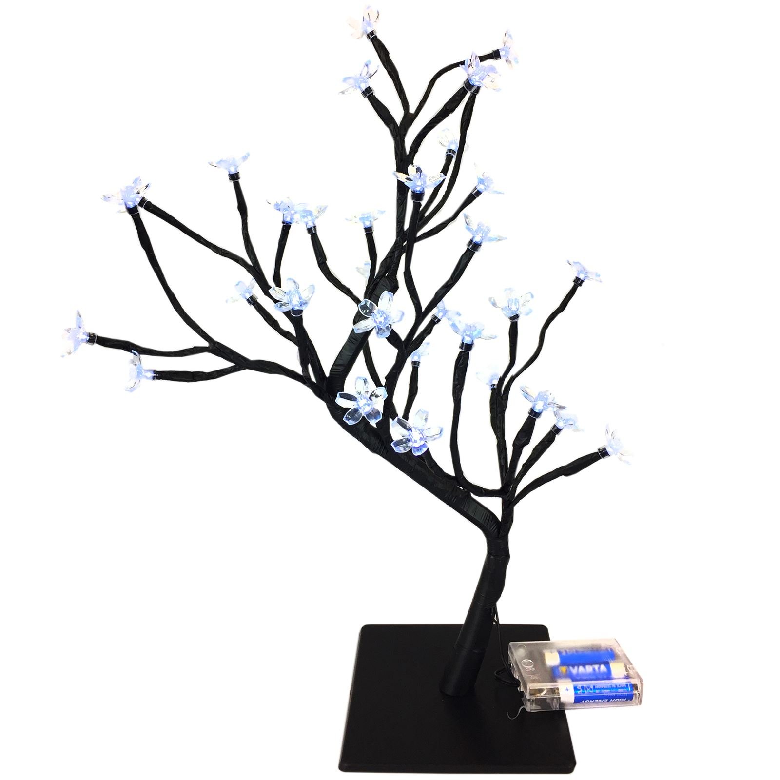 Simpa White Cherry Blossom Bonsai Led Tree Lamp – Battery Operated Decorative Table Light With Bendable Branches – Led – Home & Event Décor