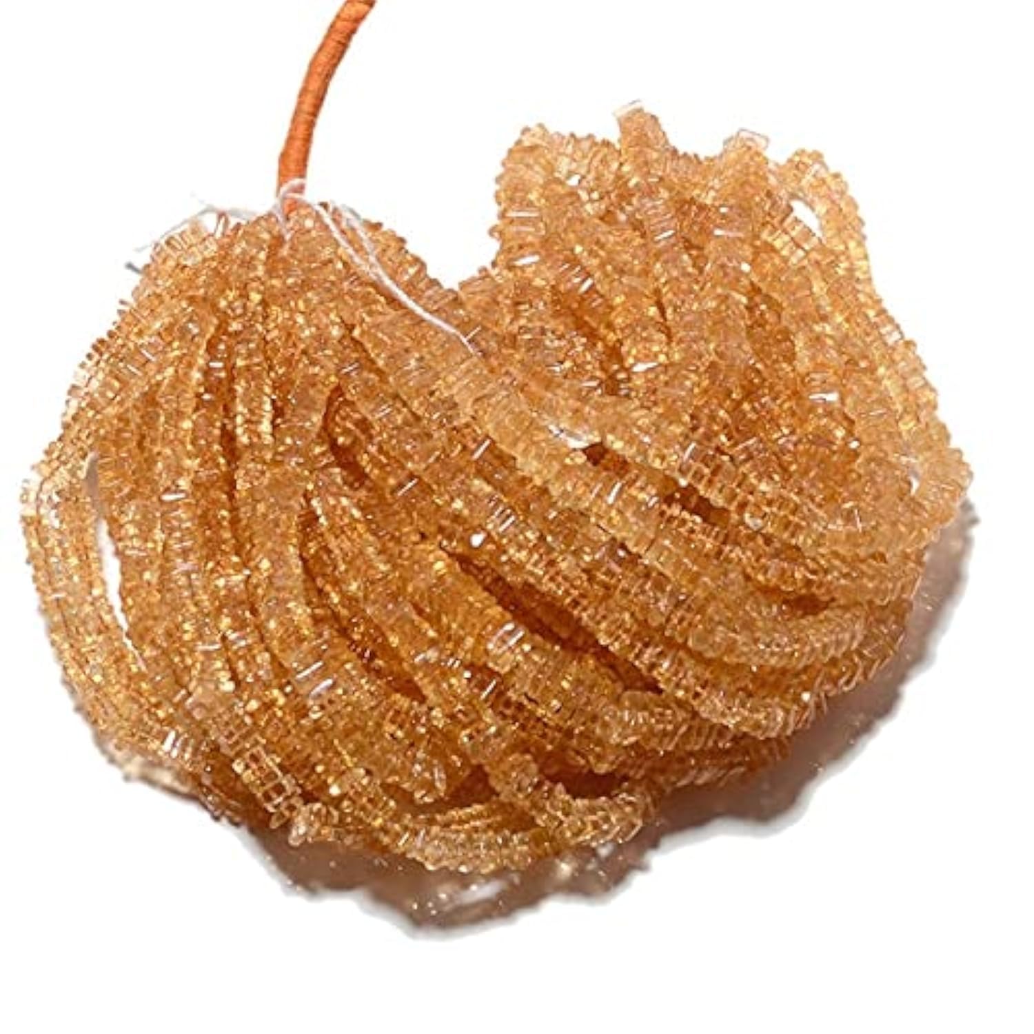 Citrine square heishi beads LKBEADS pour création de bijoux uniques