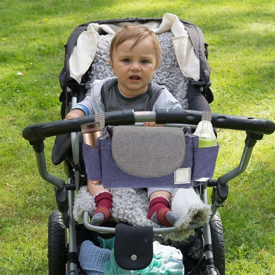 Bolso Organizador para Paseo con Cochecito Azul miniatura 4