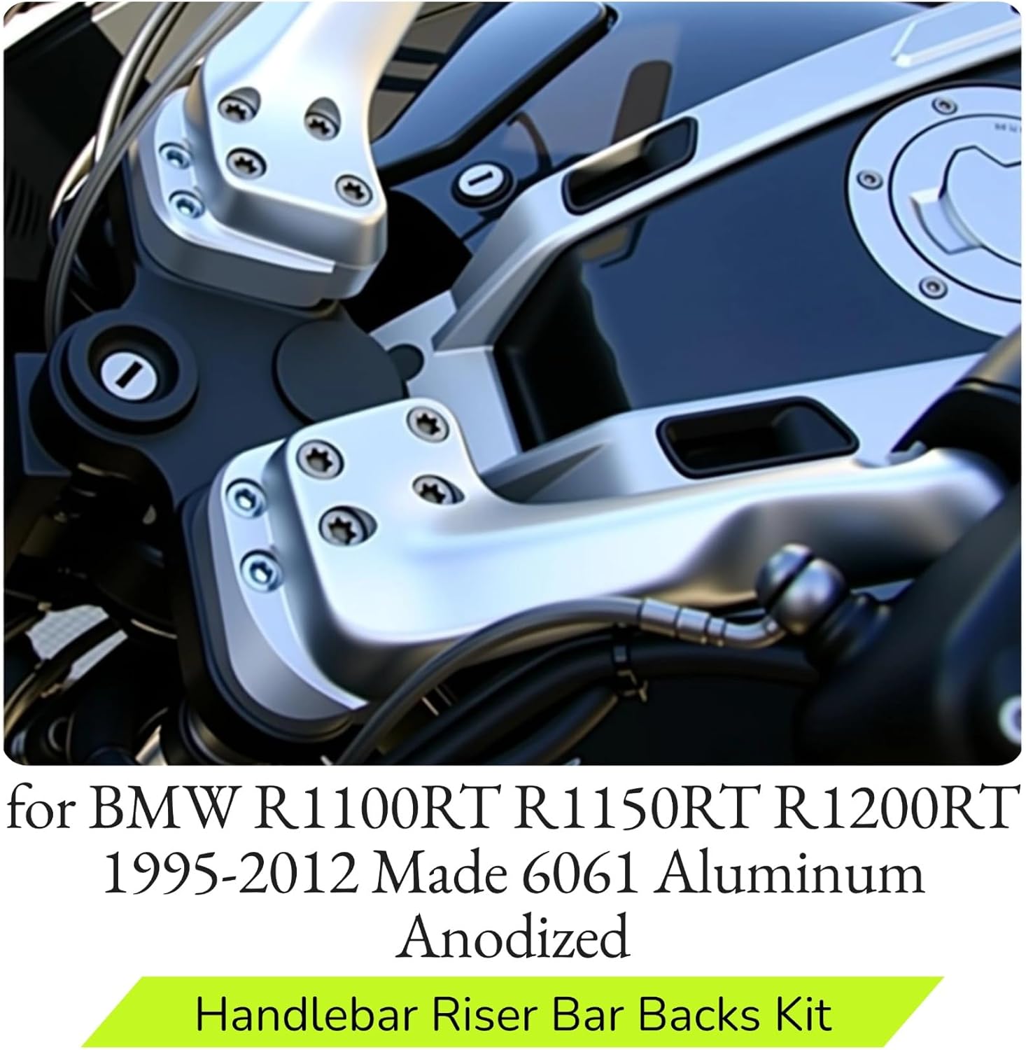 Handlebar Riser Bar Backs Kit for BMW R1100RT R1150RT R1200RT 1995-2012 Made 6061 Aluminum Anodized